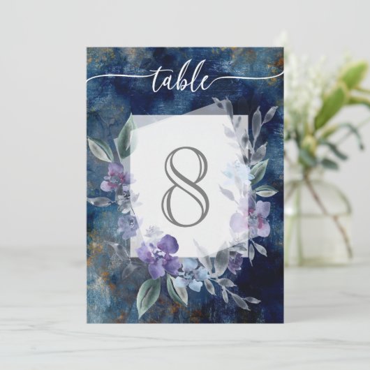 ミッドナイトブルーアネモネフローラ素朴美しい、 招待状 (スタンド正面)