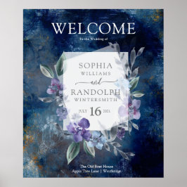 ミッドナイトブルーアネモン ポスター