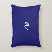 ミッドナイトブルーカラーミニマリストプレインモノグラム アクセントクッション (正面(垂直))