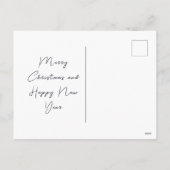 ミッドナイトブルークリスマス – エレガントツリー シーズンポストカード (裏面)