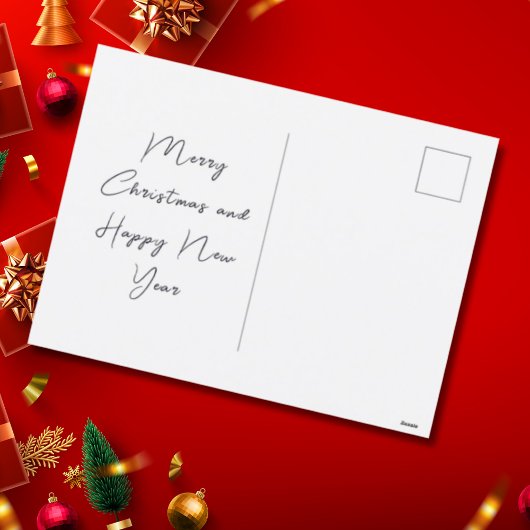 ミッドナイトブルークリスマス – エレガントツリー シーズンポストカード