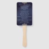 ミッドナイトブルーゴシックフローラ結婚式 プログラム ハンドファン (裏面)