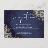 ミッドナイトブルーゴシック式ウェディングレセプション エンクロージャーカード (正面)