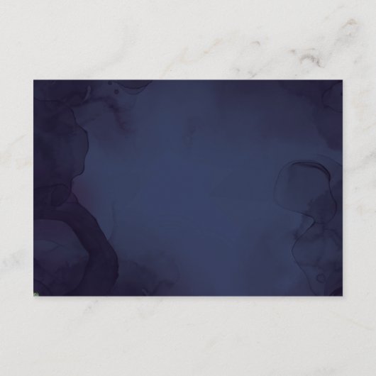 ミッドナイトブルーゴシック式ウェディングレセプション エンクロージャーカード (裏面)