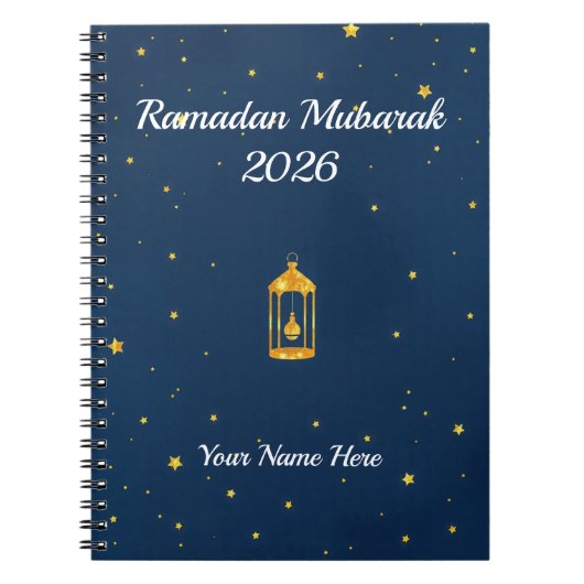 ミッドナイトブルーゴールドダスト ノートブック (正面)