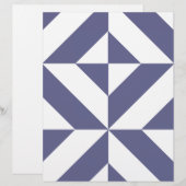 ミッドナイトブルージオメトリックデコキューブスクラップブック紙 (正面/裏面)