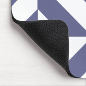 ミッドナイトブルージオメトリックデコキューブパターン マウスパッド (コーナー)