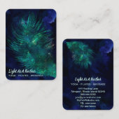 *~*ミッドナイトブルースカイコミックエメラルドフェザーボーホ 名刺 (正面/裏面)