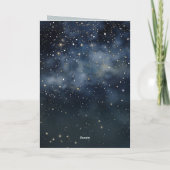 ミッドナイトブルースカイスターリーマウンテンファミリークリスマス カード (裏面)