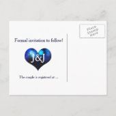 ミッドナイトブルースカイ結婚《写真》ぼけ味の救日付はがき 案内ポストカード (裏面)