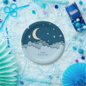 ミッドナイトブルースターズ&クラウド3Dエフェクト ペーパープレート (パーティー)