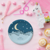 ミッドナイトブルースターズ&クラウド3Dエフェクト ペーパープレート (パーティー)