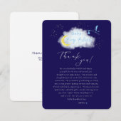 ミッドナイトブルースターライト男の赤ちゃんブリスストークスペシャル サンキューカード (正面/裏面)