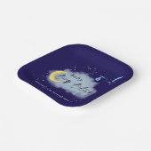 ミッドナイトブルースターライト男の赤ちゃんブリスストーク ペーパープレート (傾斜あり)