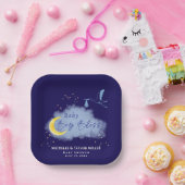 ミッドナイトブルースターライト男の赤ちゃんブリスストーク ペーパープレート (パーティー)