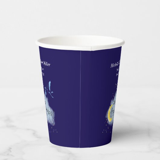ミッドナイトブルースターライト男の赤ちゃんブリス:コウノトリ 紙コップ (右)