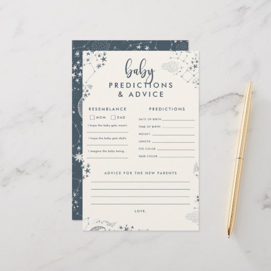 ミッドナイトブルースターリーナイトベビーシャワーの予測 (正面/裏面インサイチュ)