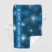 ミッドナイトブルースノーフレークパターカスタムン ゴルフタオル (インサイチュ)