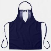 ミッドナイトブルータキシードよだれかけウェイター衣装エプロン エプロン (正面)