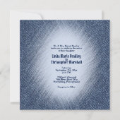 ミッドナイトブルーデニム結婚式招待状 招待状 (正面)