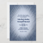 ミッドナイトブルーデニム結婚式招待状 招待状 (正面)