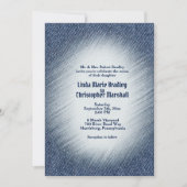 ミッドナイトブルーデニム結婚式招待状 招待状 (正面)