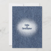 ミッドナイトブルーデニム結婚式招待状 招待状 (裏面)