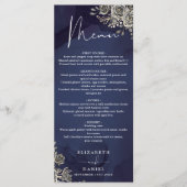 ミッドナイトブルーバラフローラ結婚ゴシックの夕食 メニュー (正面)