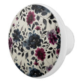 ミッドナイトブルーバーガンディーインキーフローラアーモンドベージュ セラミックノブ (右)