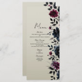 ミッドナイトブルーバーガンディーインクィーフローラアーモンドメニュー メニュー (正面/裏面)