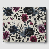 ミッドナイトブルーバーガンディーインクィーフローラアーモ結婚ンドズ ゲストブック (裏面)