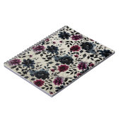 ミッドナイトブルーバーガンディーインクィーフローラアーモ結婚ンドズ ノートブック (左側)