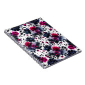 ミッドナイトブルーバーガンディーインクィーフローラアーモ結婚ンドズ ノートブック (右側)