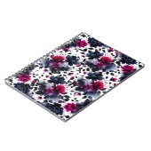 ミッドナイトブルーバーガンディーインクィーフローラアーモ結婚ンドズ ノートブック (左側)