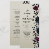 ミッドナイトブルーバーガンディーインクィーフローラアーモ結婚ンドズ プログラム (正面/裏面)