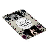 ミッドナイトブルーバーガンディーインクィーフローラアーモ結婚ンドズ マグネット (右側)