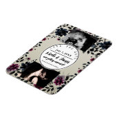 ミッドナイトブルーバーガンディーインクィーフローラアーモ結婚ンドズ マグネット (左側)