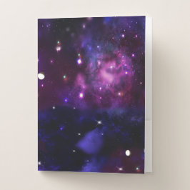 ミッドナイトブルーパープル銀河系 ポケットフォルダー