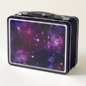 ミッドナイトブルーパープル銀河系 メタルランチボックス (裏面)