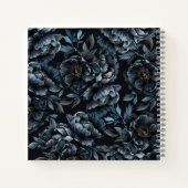 ミッドナイトブルーピーニーヴィンテージラベル ノートブック (裏面)