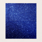 ミッドナイトブルーフェイクグリッターアクセントレシピテントカード 名刺 (内部フラット)