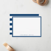 ミッドナイトブルーフラットノートカード ノートカード (正面/裏面インサイチュ)