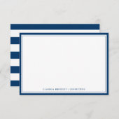 ミッドナイトブルーフラットノートカード ノートカード (正面/裏面)