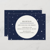 ミッドナイトブルーフルムーンスターウェディングレセプション 招待状 (正面/裏面)