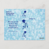 ミッドナイトブルーフローラ ポストカード (裏面)