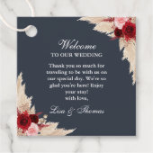 ミッドナイトブルーブルゴーニュバラ結婚ズへようこそ フェイバータグ (正面)