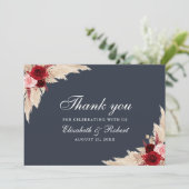 ミッドナイトブルーブルゴーニュバラ結婚ズ サンキューカード (スタンド正面)