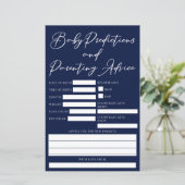 ミッドナイトブルーベビーシャワー予測アドバイスカード (スタンド正面)