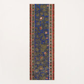 ミッドナイトブルーペルシアラグヴィンテージフローラランナー ヨガマット (正面)