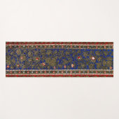 ミッドナイトブルーペルシアラグヴィンテージフローラランナー ヨガマット (正面(横))